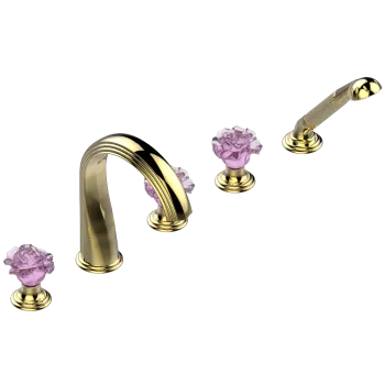 Смеситель на борт ванны THG Rose U5J-F01-1132SG полированное золото