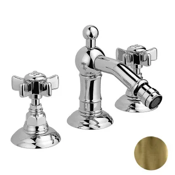 Смеситель для биде Nicolazzi Dames Anglaises на 3 отверстия, с донным клапаном, бронза 1415BZ18