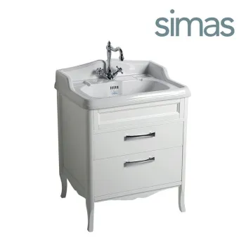 Тумба под раковину напольная Simas Arcade ARM1bi/cr 69x80,5 см белый