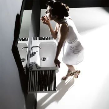 Раковина Kerasan Inka Project 40x40x35,5 без отверстия под смеситель, белый 341201*0