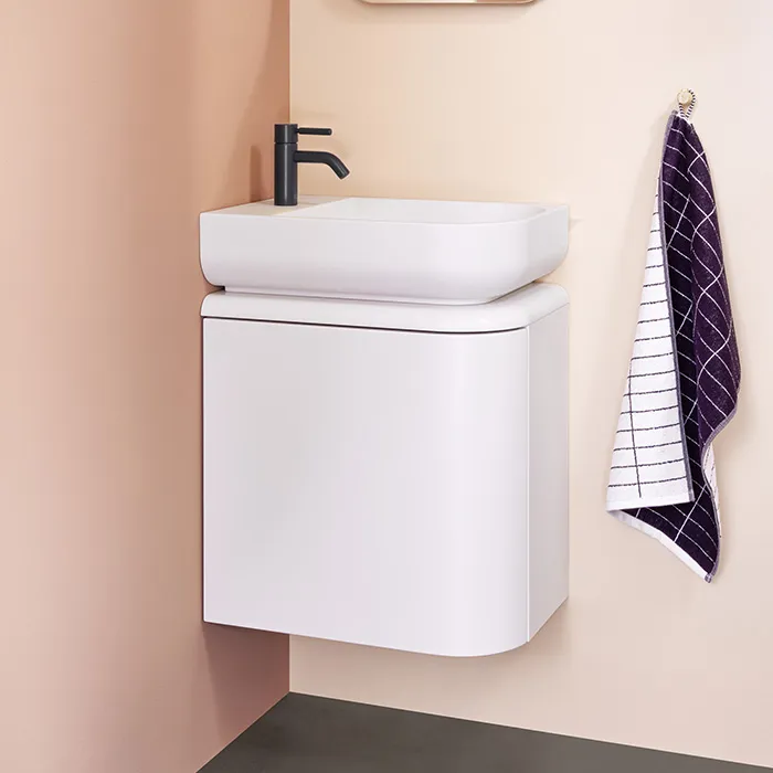 Burgbad B.ME Комплект мебели 50х34х64см., DX, подвесной, 1 дверца, c раковиной, с 1 отв., цвет: белый матовый SGUC050RF5981G0126C0037*1