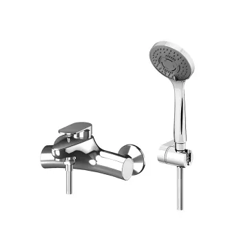 Смеситель для ванны настенный однорычажный Gattoni H2omix7000 с ручной лейкой и держателем, хром 7000070C0