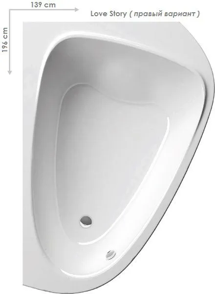 Акриловая ванна Ravak Love Story II 196x139 C761000000