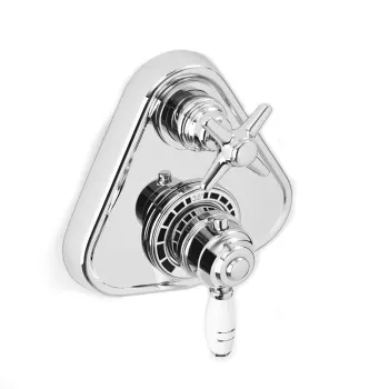 Внешняя часть встраиваемого термостатического смесителя для душа Stella Italica IS3294 P.V. с переключателем на 2 выхода, хром IT06012CR00