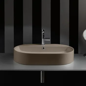 Раковина-чаша Kerasan Ciotola 65х40хh12, с 1отв, с переливом, Nocciola 028581 Nocciola *1