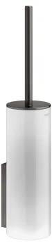 Туалетный ершик Keuco Edition 400 11564359000 с хрустальной матовой колбой, титан чёрный шлифованный
