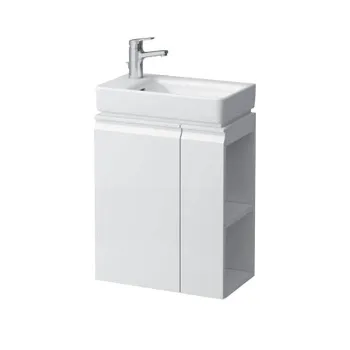 Laufen Pro S База под раковину, 480х280х690 мм, компактная асимметричная раковина левая, включая сифон и комплект для монтажа, белый матовый