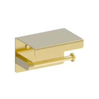 Держатель туалетной бумаги NEMO  с полкой BRUSH GOLD NM-C01055BG