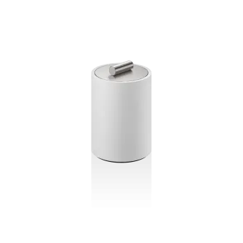 Баночка универсальная Decor Walther Stone DMD S 11x8 с крышкой, белый/сталь матовая 971255