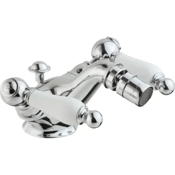 Смеситель для биде Cisal Arcana Toscana двухвентильный, на 1 отверстие с донным клапаном, хром TS00055021