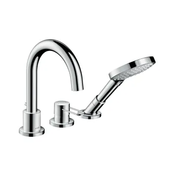 Axor Uno Смеситель на борт ванны, на 3 отв., с ручным душем, цвет: хром 38436000