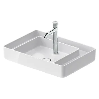 DURAVIT Bento Starck Box  Раковина накладная 650х460мм,, с 1 отв под смеситель, HygieneGlaze, белый глянцевый