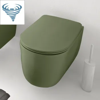 Унитаз подвесной Kerasan Nolita 531511 смыв Tornado, с креплениями WB9N, Verde