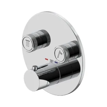 Смеситель для душа Plumberia Selection Psbox 2 вых,для комбин.с PSB003 накладка нерж.сталь d.160, хром, PSB1902CR