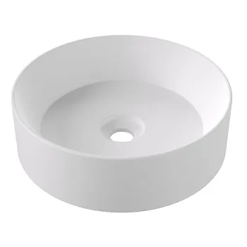Раковина накладная Alice Spy Round & 40хВ12, без отверстия под смеситель, белый матовый, 34230109