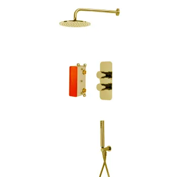 Душевая система Fima Carlo Frattini Sistemi Doccia верхний душ 25, со смесителем и ручным душем, на 2 источника, хром F4409OR