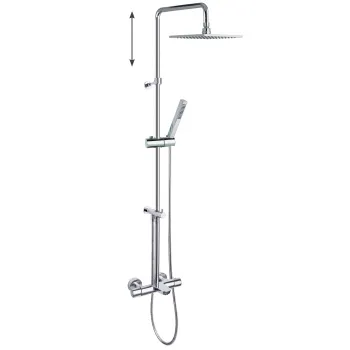 Душевая система Ramonsoler Arola термостатическая с изливом и с регулировкой высоты 265602RK250