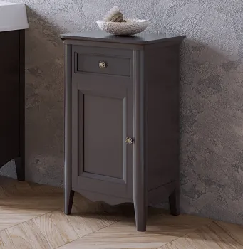 Тумба под раковину Tw Veronica 50.2/45x40/37.4xh86.7, 1 распашная дверка 1 выдвижной ящик, доводчики Blum, петли слева-SX,, gridgio, ручки riflesso VER2150S-G