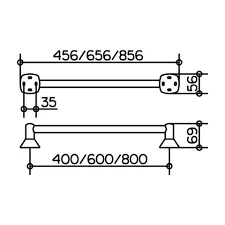 Полотенцедержатель Keuco City.2 2701010600 хром