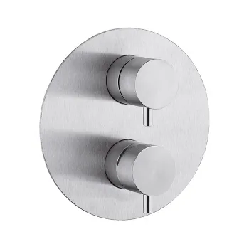 Встраиваемый смеситель для ванны Cisal Xion однорычажный, на 2 выхода, внешняя и внутренняя части в комплекте, нержавеющая сталь AISI 304 XI000213D1