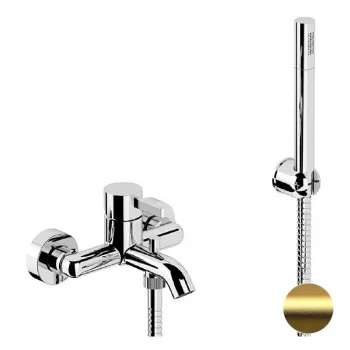 Смеситель для ванны Remer Metrica  золото брашированное MC02BG