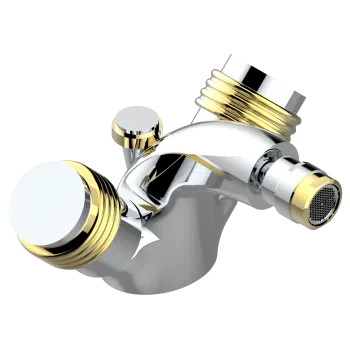 Смеситель для биде THG Diplomate Grooved Rings U4B-G02-3202 хром/золото