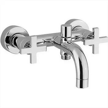 Смеситель для ванны Cisal Barcelona Quad настенный, двухвентильный, хром BQ00013021 Акция