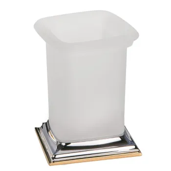 Стакан настольный Colombo Portofino хром/золото/матовое стекло B3241.CR2-VAN