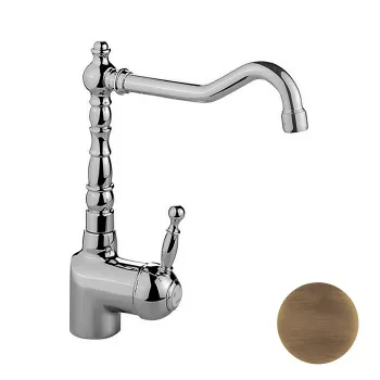 Смесители для кухни Cisal Kitchen однорычажный, на 1 отверстие для кухни,с поворотным изливом 215 мм, бронза AY00253027