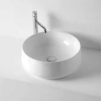 Раковина накладная Kerasan F10 D43, H 16, белый 460401