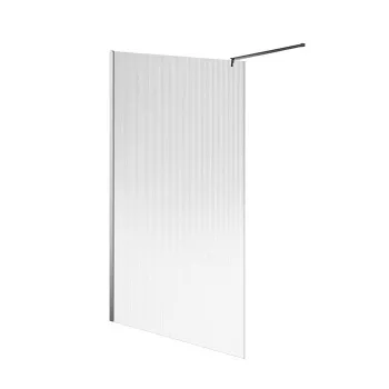 Душевая перегородка CRISTALLO с рифленым стеклом Kerama Marazzi 120х210, хром CT.120.WI.CR