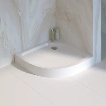 Душевой поддон полукруглый RGW SMC SMC/R W белый (Уценка) 900x900 мм 57350499-01U