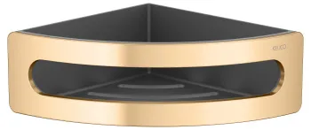 Угловая корзинка для душа Keuco Elegance 11657250001 латунь шлифованная\антрацит