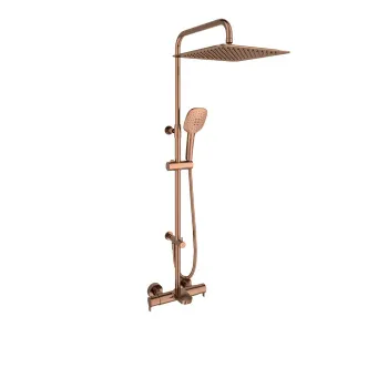 Душевая система Ramonsoler Blautherm термостатическая с изливом и с регулировкой высоты медь 945612RPK300CUC