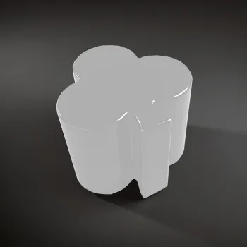 Столик декоративный на стальной основе Kerasan Artwork FIORI, 50х50х41, белый глянцевый 4716K1