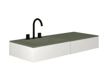 Раковина встраиваемая Cielo Milano MILA AG 120 см зеленый