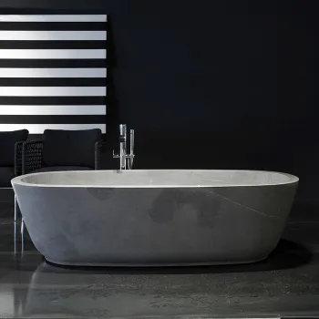 Ванна из искусственного камня Antonio Lupi Baia 185x90 BAIA Pietra Stone Grey/cr