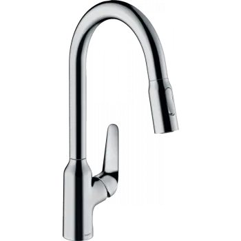Смеситель для кухни hansgrohe Focus M42, 220, 2jet, sBox, 71820000 хром с вытяжным душем