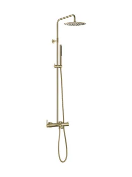 Душевая стойка для ванны со смесителем Benesque Lumiere 20010104 латунь брашированная