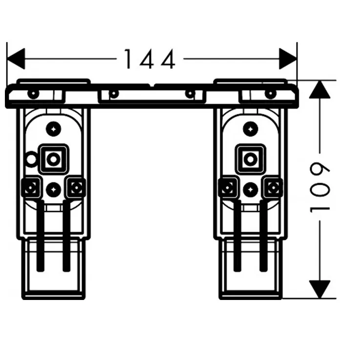 Axor Universal Комплект адаптеров для монтажа, цвет: полированное золото 42870990
