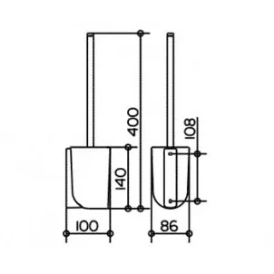 Туалетный ершик Keuco Elegance 11669019000 с хрустальной матовой колбой, хром