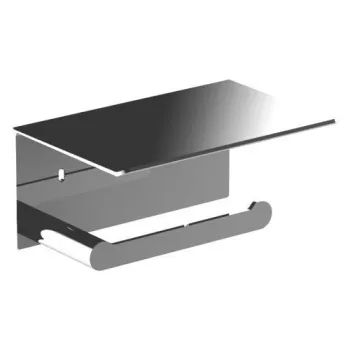 Держатель для туалетной бумаги Nofer с полочкой для мобильного телефона Verona глянцевый 16876.B