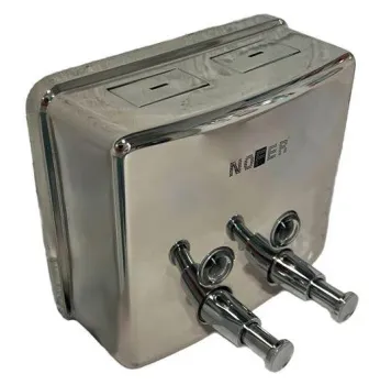 Дозатор для мыла с двумя кранами Inox Nofer 03005.B