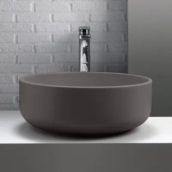 Раковина накладная Kerasan Ciotola с2 D46, H17, без перелива, Ferro matt 430289 Ferro matt *0