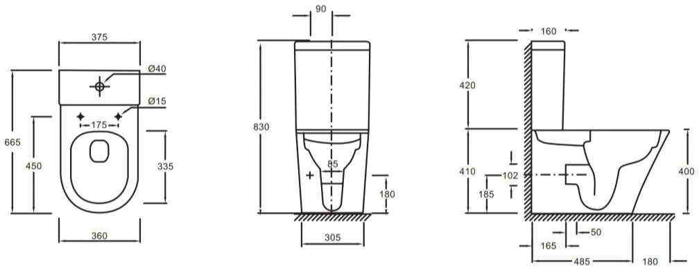 Бачок для унитаза Jacob Delafon Rodin+ ETAB232-00 белый
