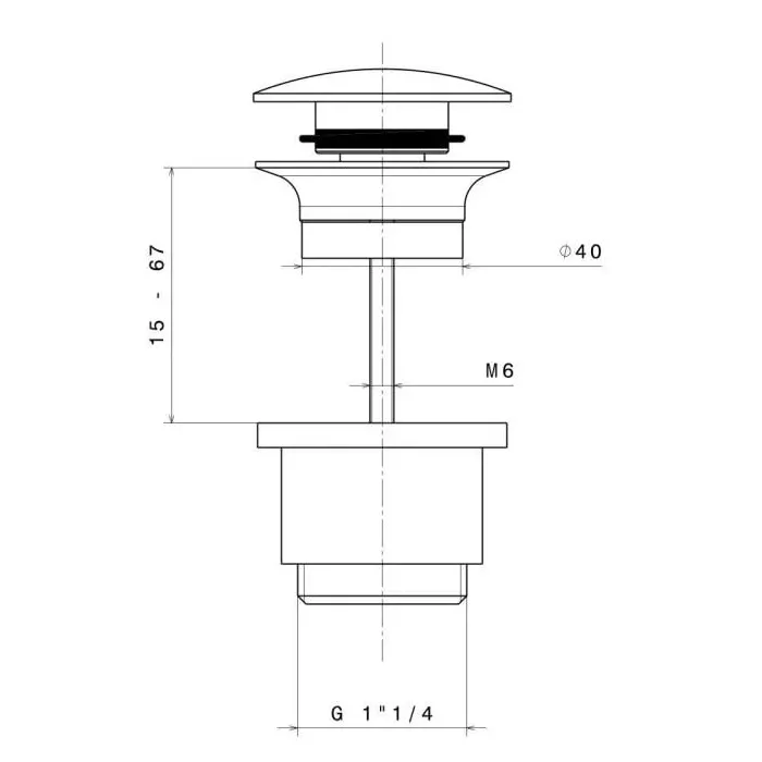Донный клапан для раковины Kerama Marazzi брашированная медь, pvd 24686KM.59.067