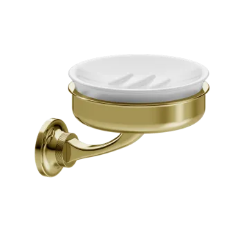Мыльница Burlington Guild GU005G золото/белый