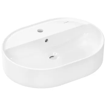 HG Xuniva U Раковина-чаша 600х450 с отверстием под смеситель и переливом, белый