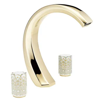 Смеситель на борт ванны THG Nihal Porcelaine Ivoire U2N-F30-25SG soft gold