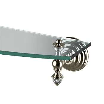 Полка стеклянная Devon&Devon Diamond 600 мм держателей никель блестящий WHD510NK